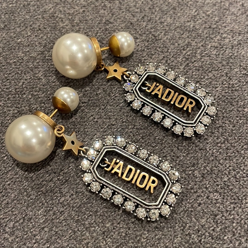 J’Adior Dior Pearl Tribales Earrings